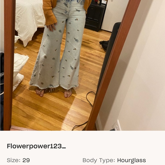 DRIFTWOOD | Floral Embroidered Gaucho Wide Leg Jeans - Picture 10 of 11